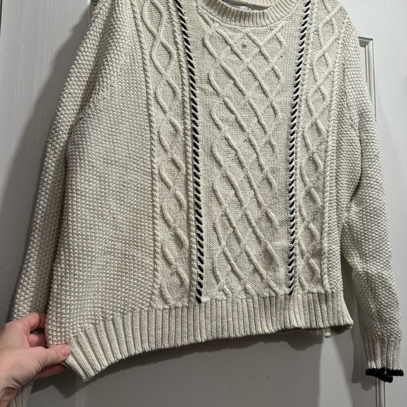 La Ligne Target Chunky Cable Knit Sweater Stitch Holiday Festive Winter Preppy - Picture 7 of 9